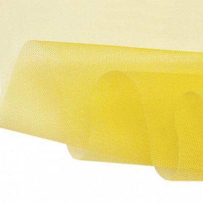 Фатин жесткий 16-68, 22 гр/м2, шир.180см, цвет жёлтый - купить в Новосибирске. Цена 89.29 руб.