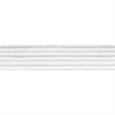 Резиновые нити с текстильным покрытием, шир. 6 мм (182 м/уп), цв.-белый - купить в Новосибирске. Цена: 705.59 руб.