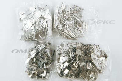 Крючки брючные 4 шипа "Стром" 144 шт. никель - купить в Новосибирске. Цена: 383.97 руб.