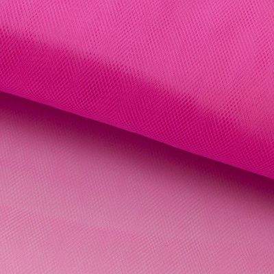 Фатин матовый 16-31, 12 гр/м2, шир.300см, цвет барби розовый - купить в Новосибирске. Цена 100.92 руб.
