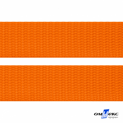 Оранжевый- цв.523 -Текстильная лента-стропа 550 гр/м2 ,100% пэ шир.25 мм (боб.50+/-1 м) - купить в Новосибирске. Цена: 405.80 руб.