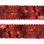 Тесьма с пайетками 3, шир. 20 мм/уп. 25+/-1 м, цвет красный - купить в Новосибирске. Цена: 778.19 руб.