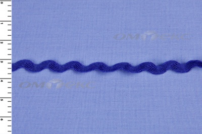 Тесьма плетеная "Вьюнчик"/синий - купить в Новосибирске. Цена: 40.72 руб.