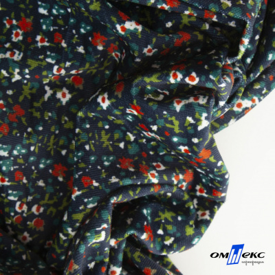 Ткань костюмная «Микровельвет велюровый принт», 220 г/м2, 97% полиэстр, 3% спандекс, ш. 150См Цв #4 - купить в Новосибирске. Цена 439.76 руб.