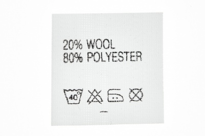 Состав и уход 20% wool 80% poliester - купить в Новосибирске. Цена: 64.21 руб.