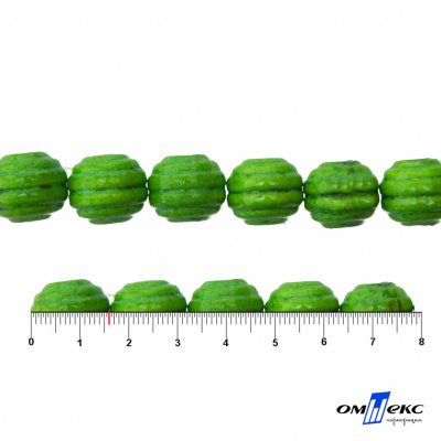 0309-Бусины деревянные "ОмТекс", 16 мм, упак.50+/-3шт, цв.019-зеленый - купить в Новосибирске. Цена: 62.22 руб.