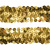 Тесьма с пайетками D16, шир. 30 мм/уп. 25+/-1 м, цвет золото - купить в Новосибирске. Цена: 1 087.39 руб.