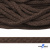 Шнур плетеный d-6 мм, 70% хлопок 30% полиэстер, уп.90+/-1 м, цв.1073-т.коричневый - купить в Новосибирске. Цена: 594 руб.