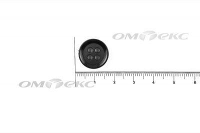 51400/15 мм (4 пр) черные пуговицы - купить в Новосибирске. Цена: 0.67 руб.