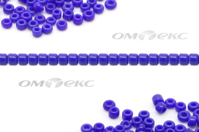 Бисер (ОS) 11/0 ( упак.100 гр) цв.48 - синий - купить в Новосибирске. Цена: 48 руб.