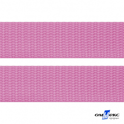 Розовый- цв.513-Текстильная лента-стропа 550 гр/м2 ,100% пэ шир.30 мм (боб.50+/-1 м) - купить в Новосибирске. Цена: 475.36 руб.