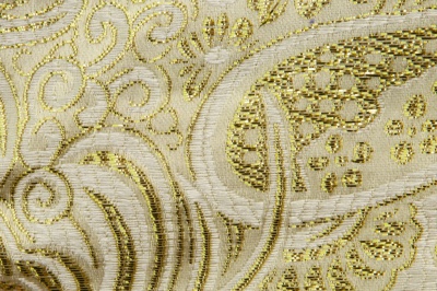 Ткань костюмная жаккард №5, 140 гр/м2, шир.150см, цвет золото - купить в Новосибирске. Цена 383.29 руб.