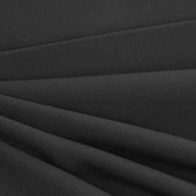 Костюмная ткань "Элис", 220 гр/м2, шир.150 см, цвет чёрный - купить в Новосибирске. Цена 308 руб.