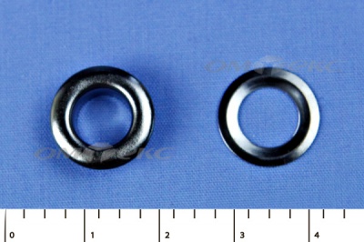 Люверсы металлические, блочка/кольцо, №5 (8 мм) упак.1000 шт- цв.никель - купить в Новосибирске. Цена: 392 руб.