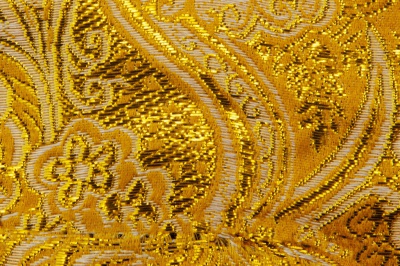 Ткань костюмная жаккард №12, 140 гр/м2, шир.150см, цвет жёлтый - купить в Новосибирске. Цена 383.29 руб.
