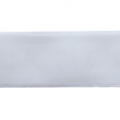 Лента бархатная нейлон, шир.25 мм, (упак. 45,7м), цв.01-белый - купить в Новосибирске. Цена: 981.09 руб.