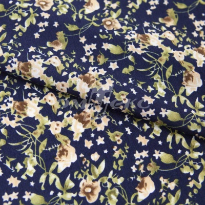 Плательная ткань "Фламенко" 1.1, 80 гр/м2, шир.150 см, принт растительный - купить в Новосибирске. Цена 241.49 руб.