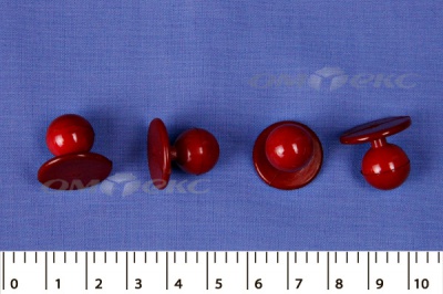 Пуговица поварская "Пукля", 10 мм, цвет красный - купить в Новосибирске. Цена: 2.28 руб.