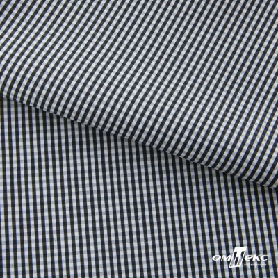 Ткань сорочечная Клетка Виши, 115 г/м2, 58% пэ,42% хл, шир.150 см, цв.6-черный, (арт.111) - купить в Новосибирске. Цена 306.69 руб.