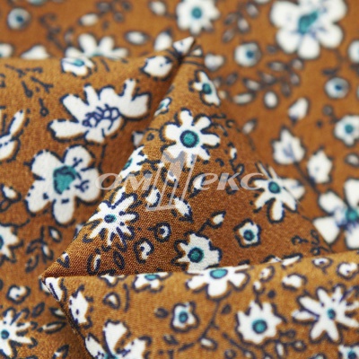 Плательная ткань "Фламенко" 11.1, 80 гр/м2, шир.150 см, принт растительный - купить в Новосибирске. Цена 239.03 руб.