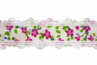 Тесьма декоративная 0385-6170, шир. 25 мм/уп. 22,8+/-1 м, цвет 02-розовый - купить в Новосибирске. Цена: 364.70 руб.