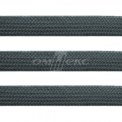 Шнур плетеный (плоский) d-12 мм, (уп.90+/-1м), 100% полиэстер, цв.272 - серый - купить в Новосибирске. Цена: 8.62 руб.
