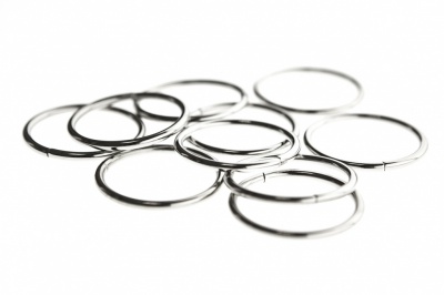 Кольцо металлическое №40 мм, цв.-никель - купить в Новосибирске. Цена: 4.45 руб.