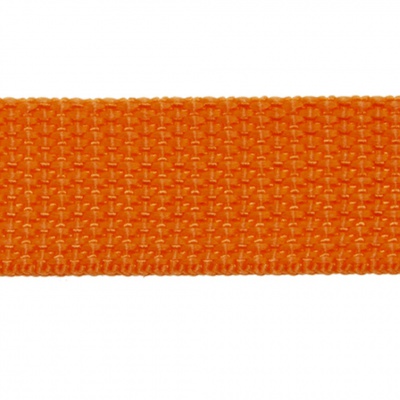 Стропа текстильная, шир. 25 мм (в нам. 50+/-1 ярд), цвет оранжевый - купить в Новосибирске. Цена: 409.94 руб.
