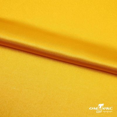 Поли креп-сатин 13-0859, 125 (+/-5) гр/м2, шир.150см, цвет жёлтый - купить в Новосибирске. Цена 155.57 руб.