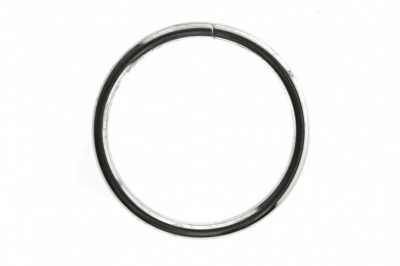 Кольцо металлическое №40 мм, цв.-никель - купить в Новосибирске. Цена: 4.45 руб.