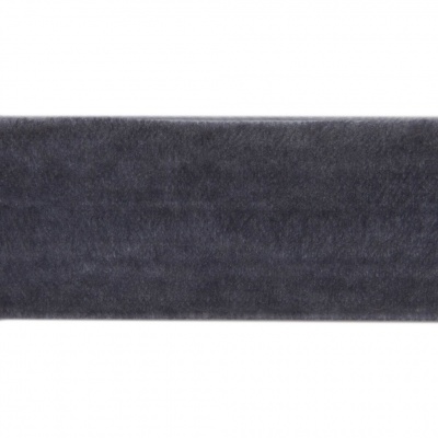 Лента бархатная нейлон, шир.25 мм, (упак. 45,7м), цв.189-т.серый - купить в Новосибирске. Цена: 981.09 руб.