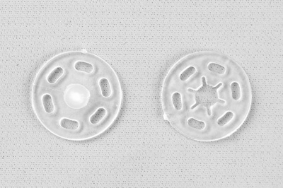 Кнопки пришивные пластиковые 15 мм, блистер 24шт, цв.-прозрачные - купить в Новосибирске. Цена: 68.79 руб.