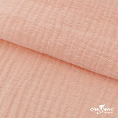 Ткань Муслин, 100% хлопок, 125 гр/м2, шир. 140 см #201 цв.(18)-розовый персик - купить в Новосибирске. Цена 464.97 руб.