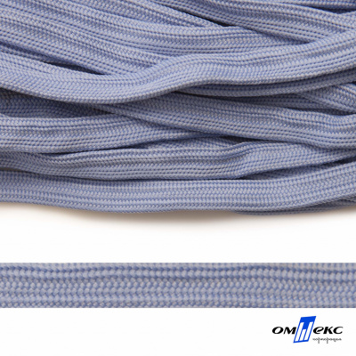 Шнур плетеный (плоский) d-12 мм, (уп.90+/-1м), 100% полиэстер, цв.259 - голубой - купить в Новосибирске. Цена: 8.62 руб.