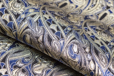 Ткань костюмная жаккард, 135 гр/м2, шир.150см, цвет синий№18 - купить в Новосибирске. Цена 441.95 руб.