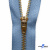Молнии джинсовые металл т-5, 18 см латунь (YG), цв.-деним (231) - купить в Новосибирске. Цена: 22.80 руб.