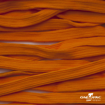 Шнур плетеный (плоский) d-12 мм, (уп.90+/-1м), 100% полиэстер, цв.267 - оранжевый - купить в Новосибирске. Цена: 8.62 руб.