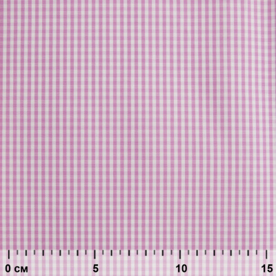 Ткань сорочечная Клетка Виши, 115 г/м2, 58% пэ,42% хл, шир.150 см, цв.1-розовый, (арт.111) - купить в Новосибирске. Цена 306.69 руб.