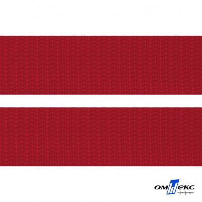 Красный - цв.171- Текстильная лента-стропа 550 гр/м2 ,100% пэ шир.50 мм (боб.50+/-1 м) - купить в Новосибирске. Цена: 797.67 руб.