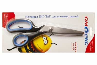 Ножницы арт.0330-6052 "ЗИГ-ЗАГ" 5 мм, для плотных тканей , 9"/ 229 мм - купить в Новосибирске. Цена: 733.08 руб.