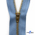 Молнии джинсовые металл т-4, 18 см латунь (YG), цв.-деним (231) - купить в Новосибирске. Цена: 21.57 руб.