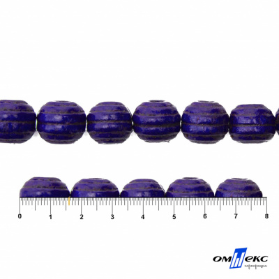 0309-Бусины деревянные "ОмТекс", 16 мм, упак.50+/-3шт, цв.018-фиолет - купить в Новосибирске. Цена: 62.22 руб.