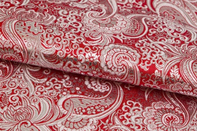 Ткань костюмная жаккард, 135 гр/м2, шир.150см, цвет красный№3 - купить в Новосибирске. Цена 441.94 руб.