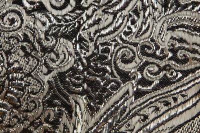 Ткань костюмная жаккард №11, 140 гр/м2, шир.150см, цвет тем.серебро - купить в Новосибирске. Цена 383.29 руб.