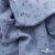 Ткань Муслин принт, 100% хлопок, 125 гр/м2, шир. 140 см, #2308 цв. 69 серо-голубой с цветком - купить в Новосибирске. Цена 413.11 руб.
