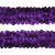 Тесьма с пайетками 12, шир. 30 мм/уп. 25+/-1 м, цвет фиолет - купить в Новосибирске. Цена: 1 098.48 руб.