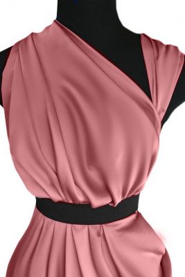 Плательный шёлк (сатин), 85 гр/м2, шир.150см, цвет св.розовый - альт2