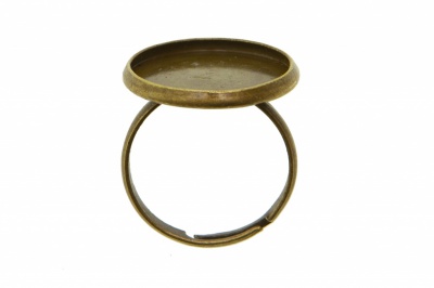 Заготовка для рукоделия металлическая фигурная для кольца 15мм - купить в Новосибирске. Цена: 7.44 руб.