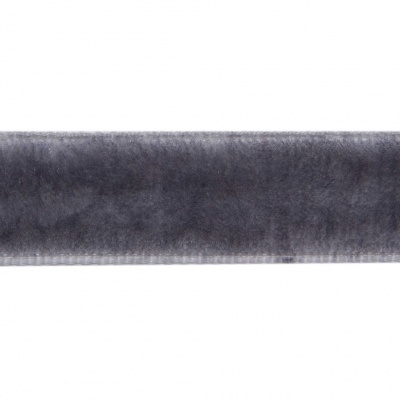 Лента бархатная нейлон, шир.12 мм, (упак. 45,7м), цв.189-т.серый - купить в Новосибирске. Цена: 457.61 руб.