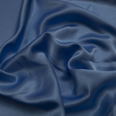 Поли креп-сатин 16-4132, 125 (+/-5) гр/м2, шир.150см, цвет голубой - купить в Новосибирске. Цена 157.15 руб.